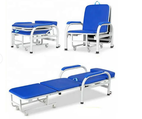 Hospital acompañante silla plegable para dormir de cuero artificial Pvc 190*65*62cm