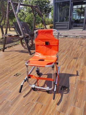 Escaleras de aleación de aluminio de cuatro ruedas estiradora de tela plegable de PVC para el traslado de pacientes de emergencia