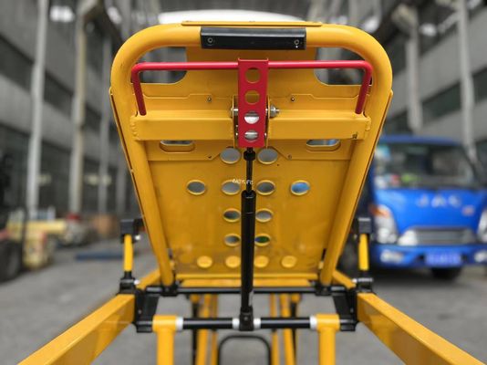 Camas de ambulancia de aleación de aluminio espeso de alta gama para rescate de emergencia con altura ajustable del respaldo para uso hospitalario