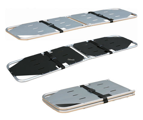 Tabla dura de aleación de aluminio Dos esterillas plegables para transferencia de pacientes conveniente de llevar