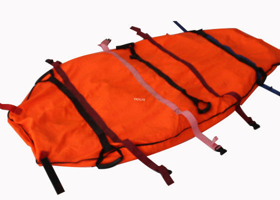 Equipo de rescate de emergencias médicas de color naranja colchón plegable de vacío de aire
