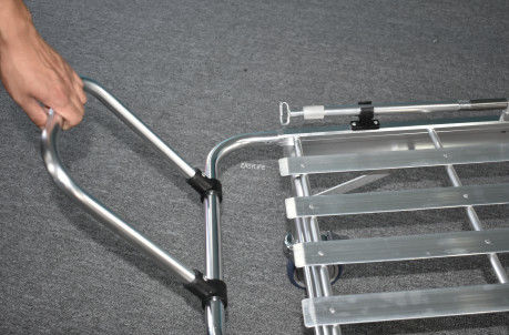 Camión de rescate de ambulancia de extremo ancho plegable de aleación de aluminio de posición baja