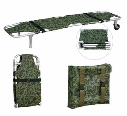Un buen precio. Dos ruedas Dos piernas de apoyo Cuatro plegado de camilla de carrito 1200D Camuflaje de cuero de Oxford en línea