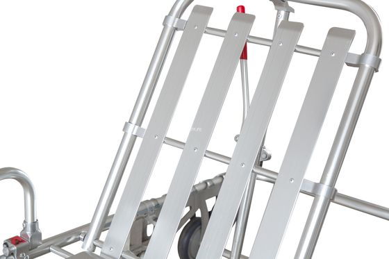 Ensanchador plegable cargado médico de la ambulancia de la emergencia con la verja de la aleación de aluminio
