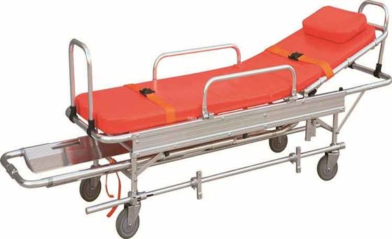 Carretilla paciente de acero inoxidable del ensanchador del hospital de la ambulancia multifuncional plegable de la emergencia con cuatro ruedas
