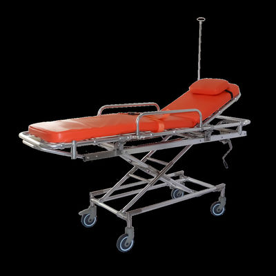 Carretilla de la transferencia de la carga de la aleación de aluminio de los 88CM el 1.9M Patient Transfer Trolley