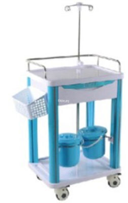 Clínica quirúrgica de la droga del doctor Medical Crash Cart del oficio de enfermera del hospital los 92CM de alta calidad de 750M M hospital de 2 capas