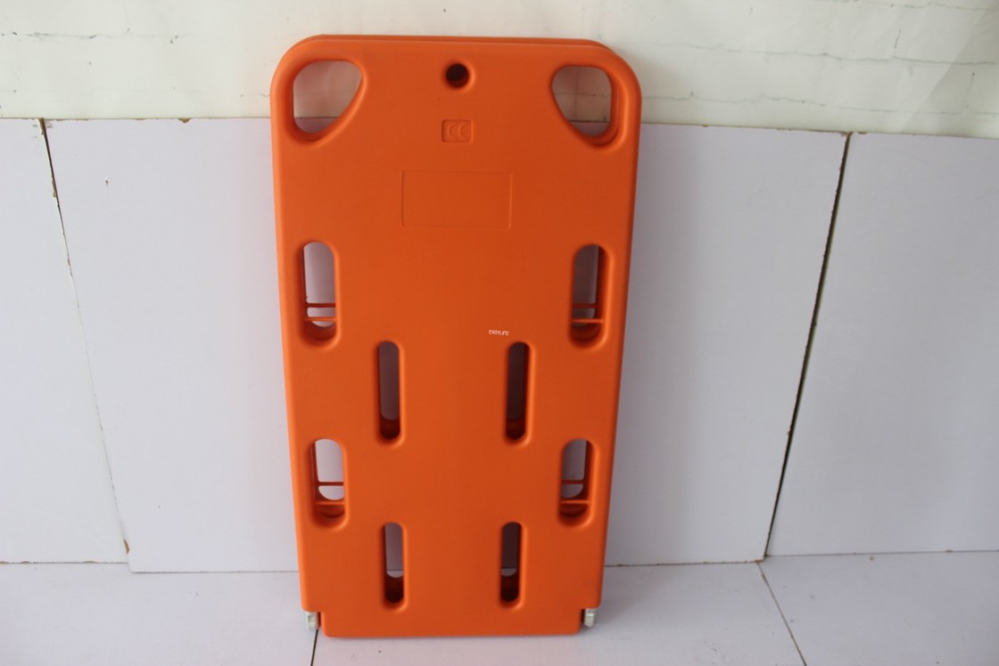 Tabla de espina dorsal de camilla de emergencia plegable de plástico de alta densidad con penetración de rayos X y CT