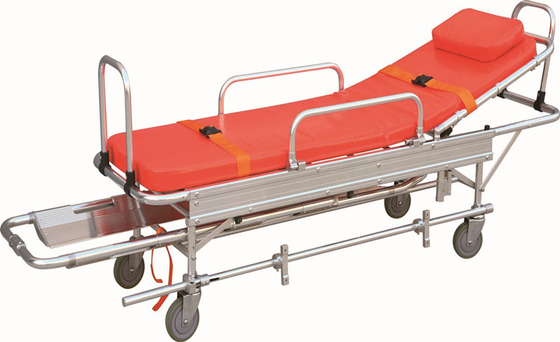 Un buen precio. Carruaje de rescate de camillas de ambulancia plegable de borde ancho y baja posición de aleación de aluminio en línea