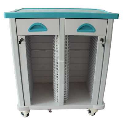 680MM 40CM Equipo Médico Camión ABS Camión Médico Hospitalario Camión de carpetas de caja manual