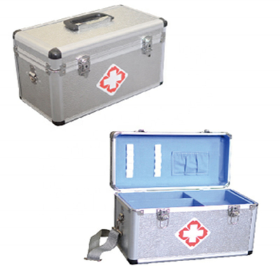 Un buen precio. equipo de primeros auxilios de aluminio portátil del caso de la medicina del equipo de primeros auxilios de los 35cm con la colección de la droga de la caja de almacenamiento de la emergencia médica de la cerradura en línea